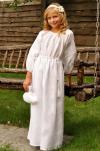 Святкова дитяча сукня з натурального льону з білою вишивкою  Модель: ДП10-211 фото 5