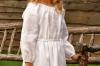Святкова дитяча сукня з натурального льону з білою вишивкою  Модель: ДП10-211 фото 2