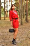 Вишита сукня червоного кольору    Модель: П07/12-261 фото 2