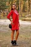 Вишита сукня червоного кольору    Модель: П07/12-261 фото 1