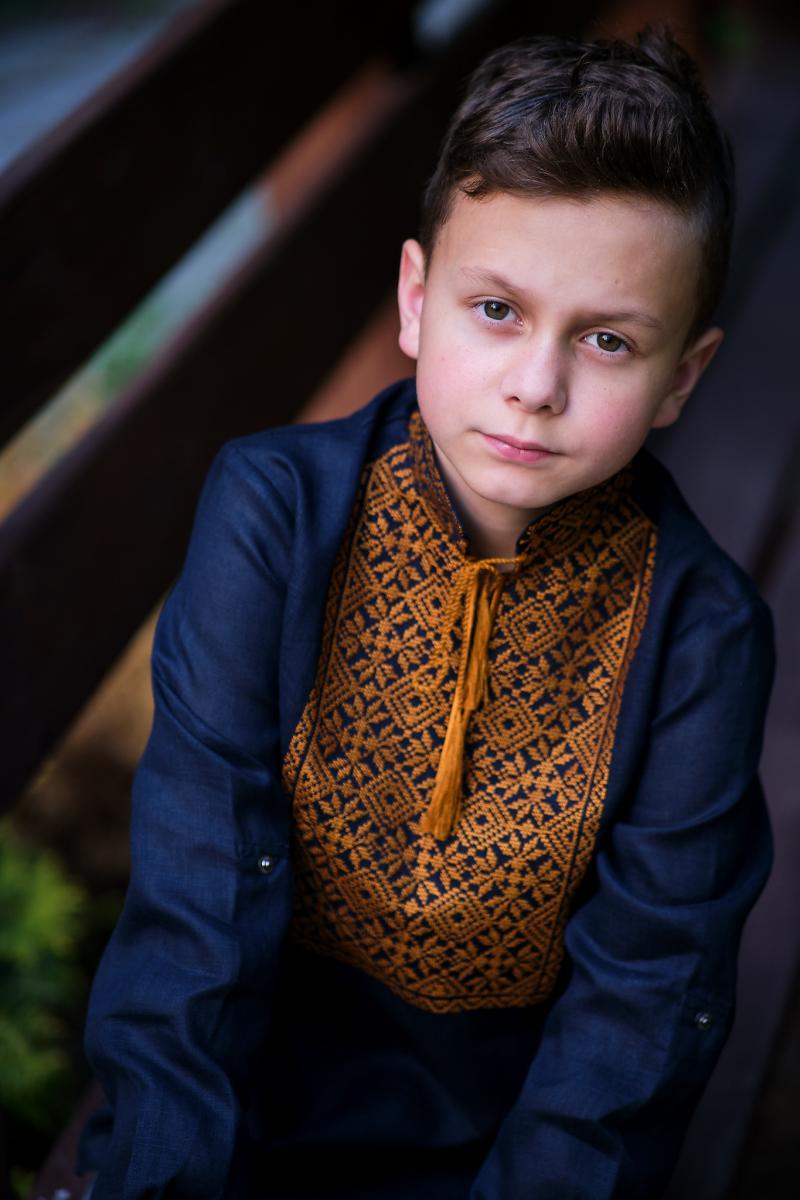Дитяча вишита сорочка-оберіг для хлопчика Модель: ДМ08/1-299 фото 1