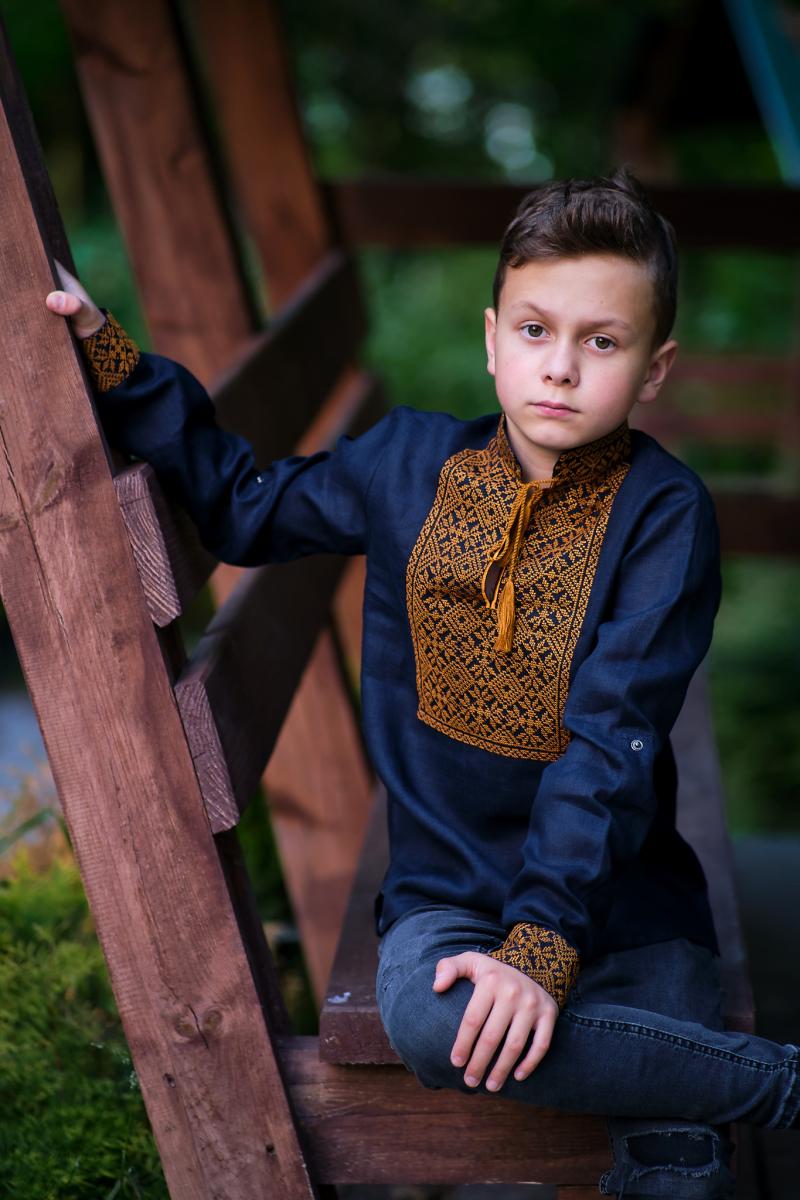 Дитяча вишита сорочка-оберіг для хлопчика Модель: ДМ08/1-299