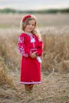 Вишите плаття  для дівчинки "Пташенята червоні" від тм "Калина"   фото 2