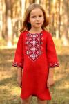 Яскрава дитяча сукня з вишивкою з натуральної тканини   ДП07/12-261 фото 1