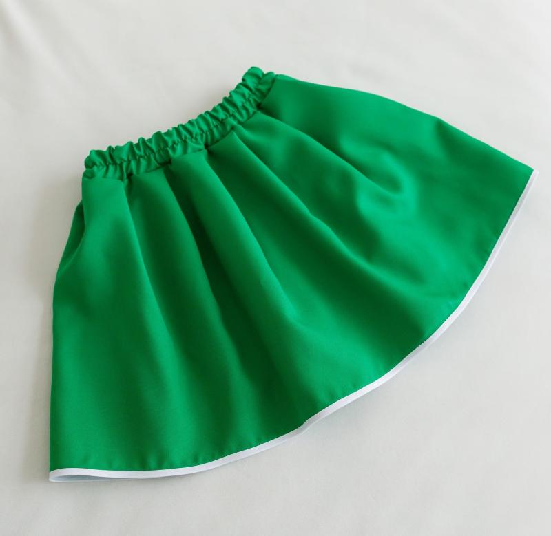 Спідничка  під вишиванку зеленого кольору на резиночці