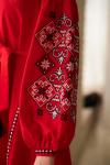 Яскрава жіноча сукня червоного кольору фото 3