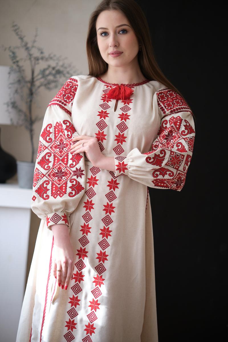 Жіноча сукня з натурального льону "Оберіг"