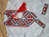 Вишиванка для хлопчика з червоною вишивкою на сорочковій тканині "Андрійко" фото 2
