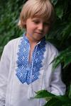 Класична вишиванка для хлопчика з натуральної тканини "Шкільна" фото 2