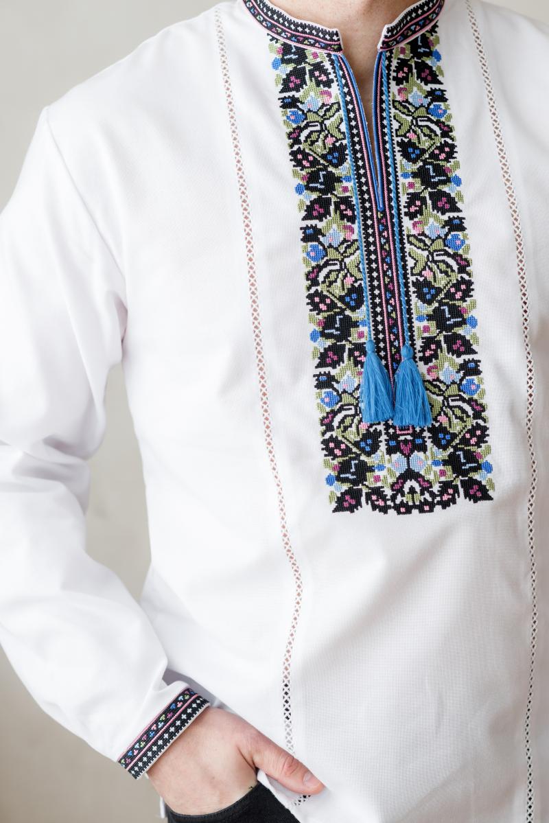 Чоловіча вишита сорочка "Спадок" з домотканого полотна фото 1