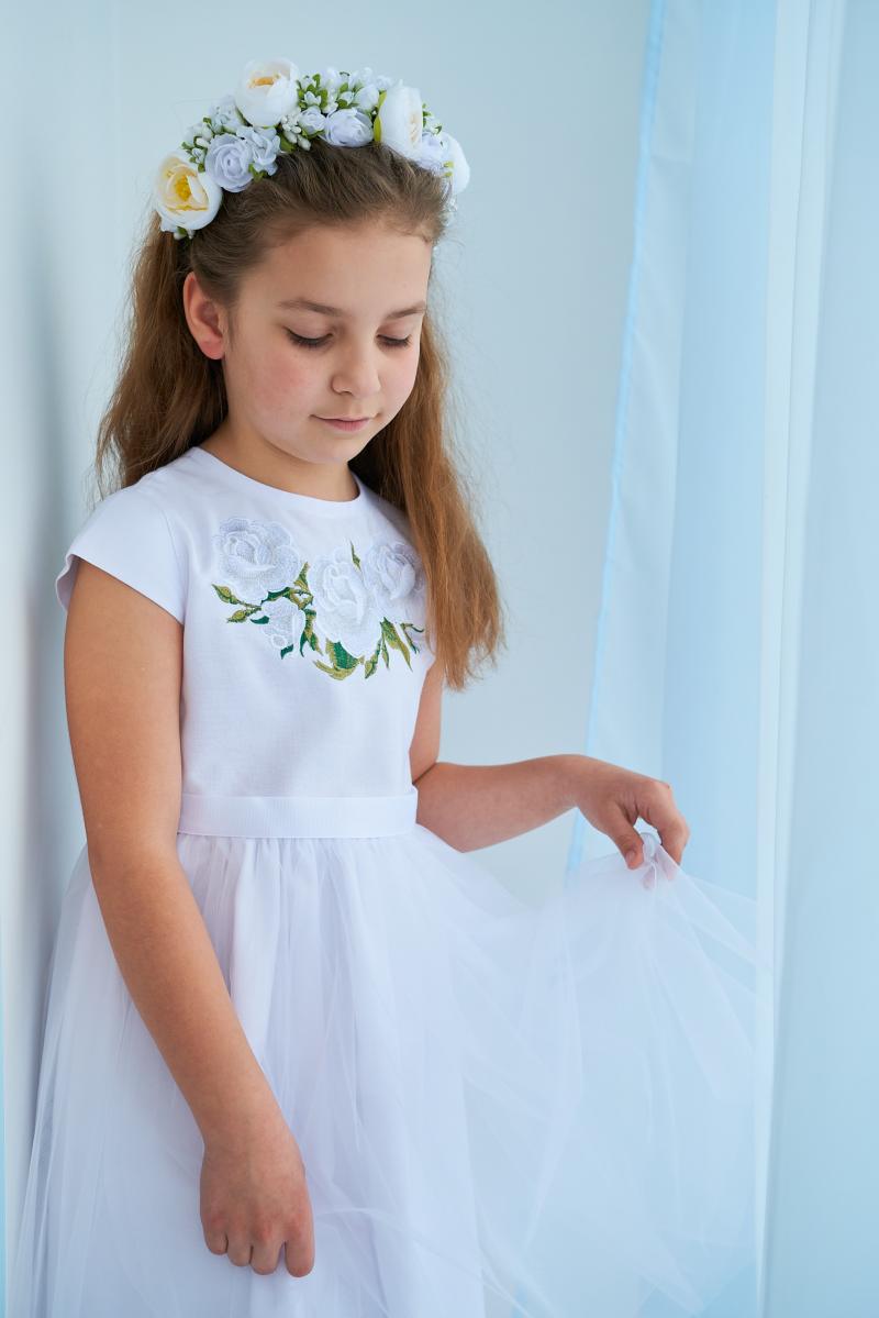 Невагома сукня для дівчаток "НІЖНІ ТРОЯНДИ" (білі)