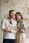 Вишуканий парний  лляний комлпект вишиванок "СУЗІР'Я" від ТМ КАЛИНА