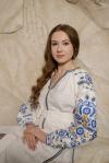 Парний лляний комплект "РОЗМАЙ"  (сукня+вишиванка) в патріотичних кольорах від ТМ КАЛИНА  фото 3