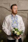 Парний лляний комплект "РОЗМАЙ"  (сукня+вишиванка) в патріотичних кольорах від ТМ КАЛИНА  фото 4