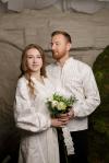Святковий лляний комплект (сукня+вишиванка) "Розмай" від ТМ КАЛИНА