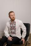 Парний комплект з червоно-чорною вишивкою на льоні "Розмай"  (сукня+вишиванка) від ТМ КАЛИНА фото 3