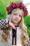 Лляна сукня для дівчаток "Ексклюзив" (червона вишивка) від ТМ КАЛИНА фото 2