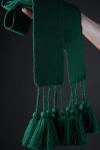 Крайка жіноча велика 3 метри з китичками, колір зелений фото 2