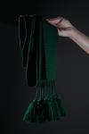 Крайка жіноча велика 3 метри з китичками, колір зелений