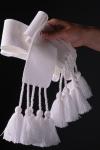 Жіноча крайка білого кольору, велика  (3м) з китицями фото 1