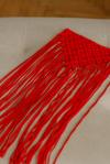 Хустина (пояс) у техніці макраме червоного кольору жіноча (ручна робота)