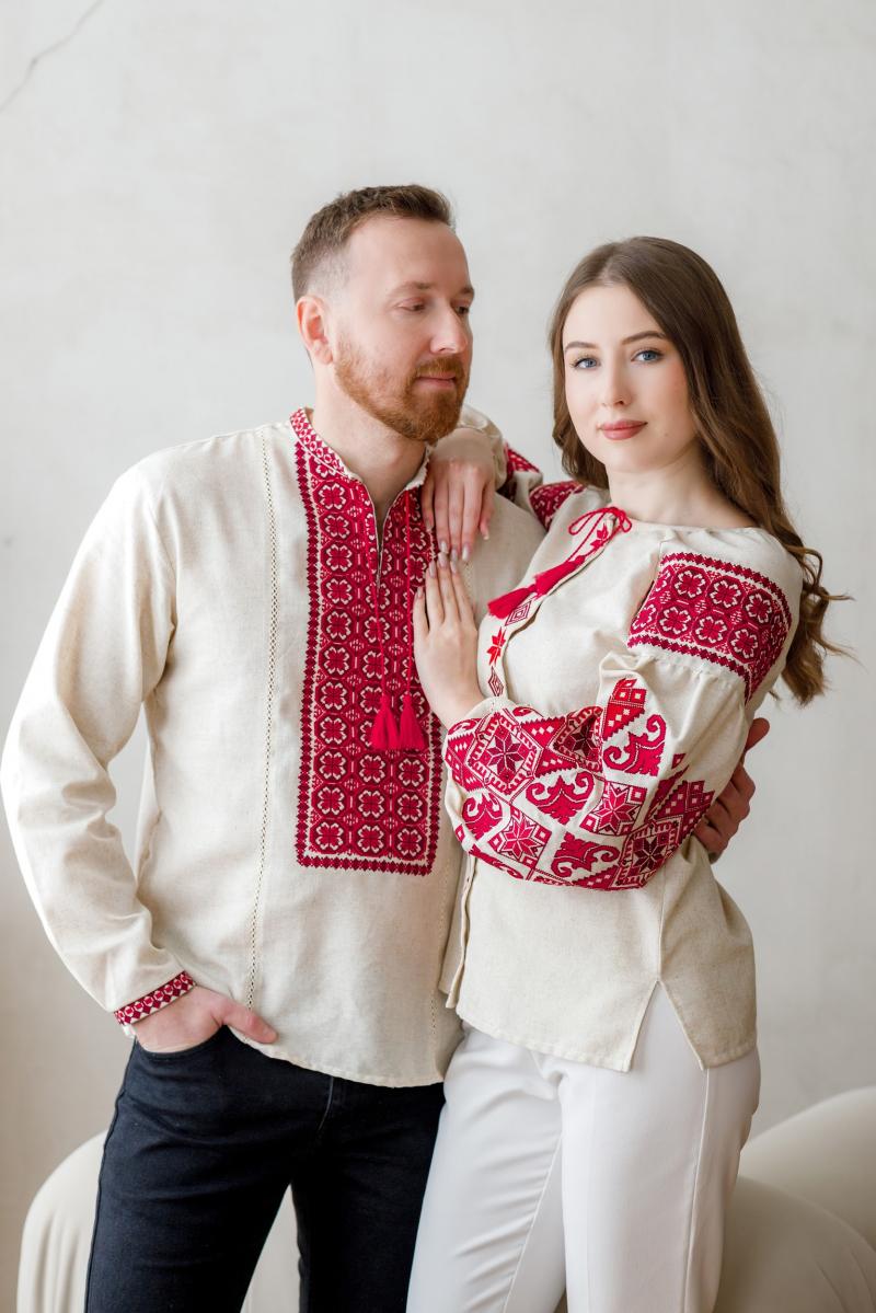 Жіноча лляна вишиванка "Оберіг" від ТМ КАЛИНА фото 5