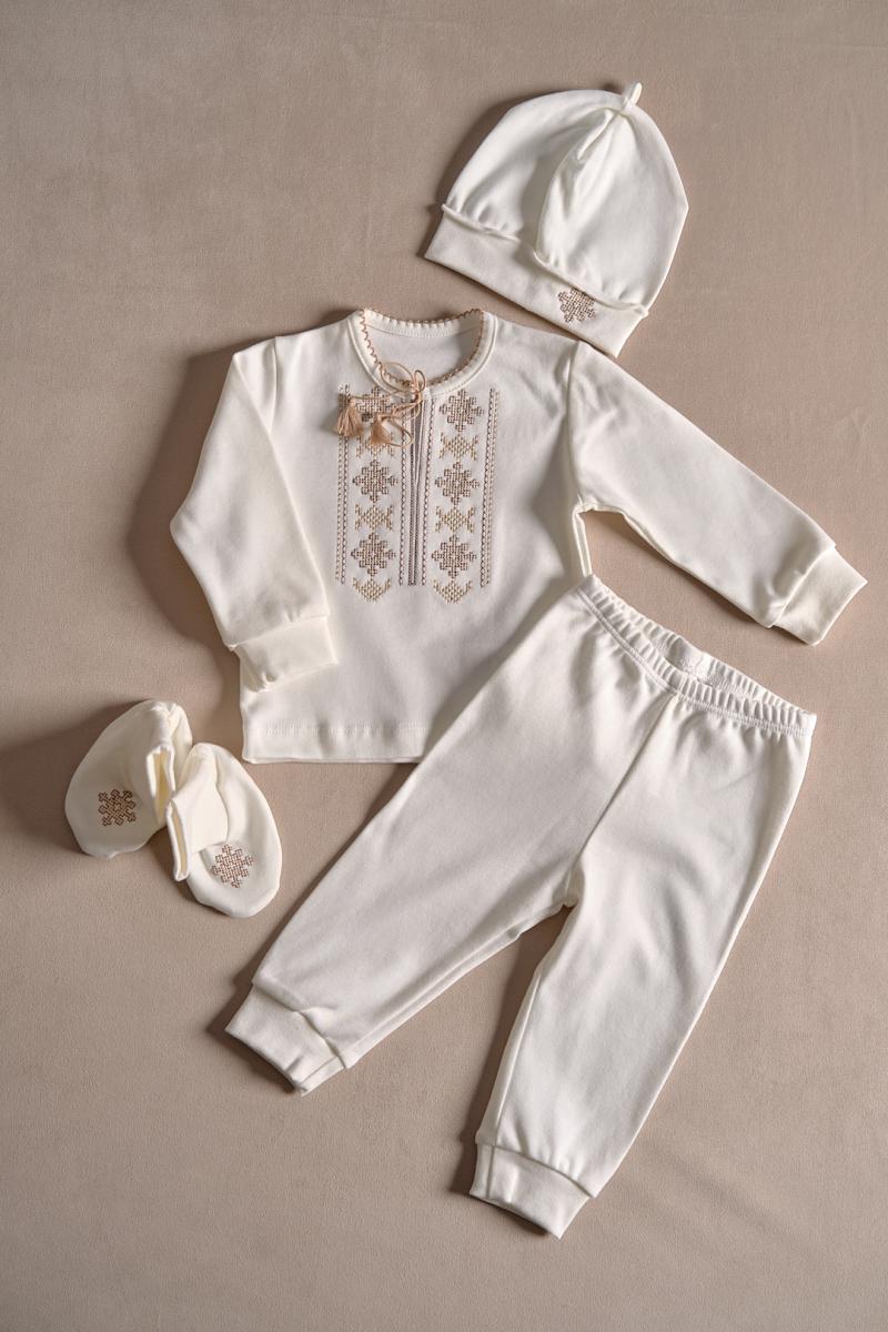 Вишитий костюм для хрещення хлопчика "Світло хрещення"