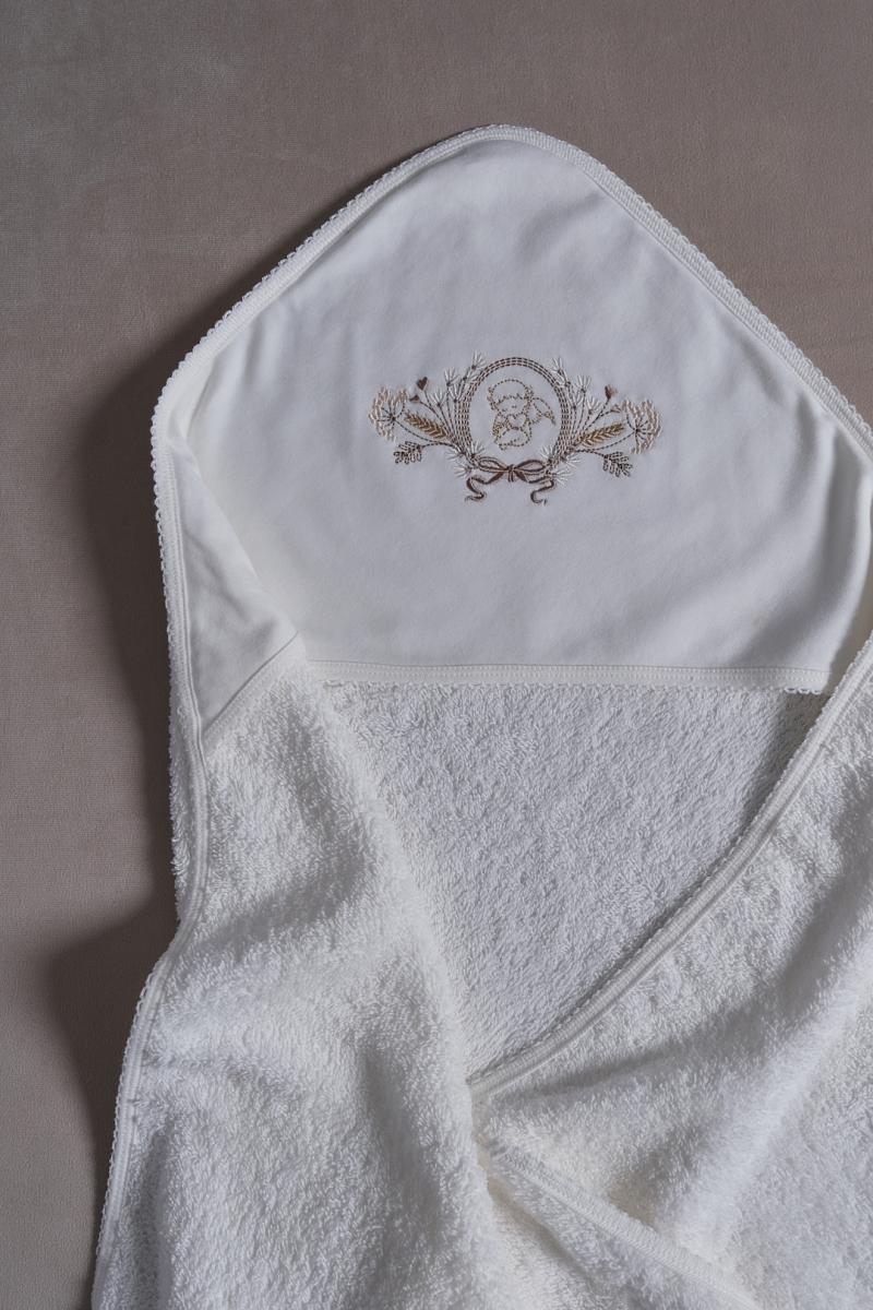 Крижма махрова "Янгольський оберіг" білого кольору