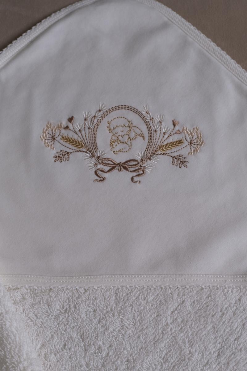 Крижма махрова "Янгольський оберіг" білого кольору фото 2