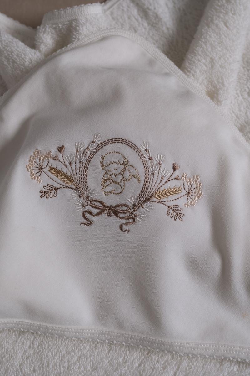 Крижма махрова "Янгольський оберіг" білого кольору фото 1