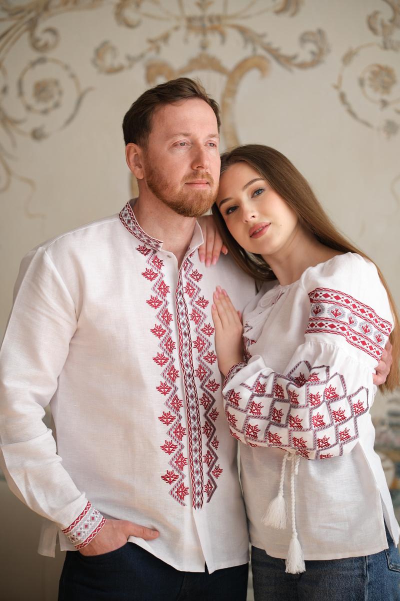 Парний комплект лляних вишиванок "Щаслива доля" від ТМ КАЛИНА