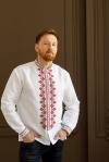 Чоловіча лляна вишиванка  на кнопки "Щаслива доля" від ТМ КАЛИНА