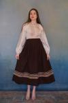 Жіноча спідниця під вишиванку коричневого кольору від ТМ КАЛИНА