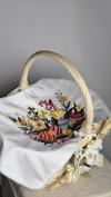 Вишитий рушник на великодній кошик "Циплятка" фото 2
