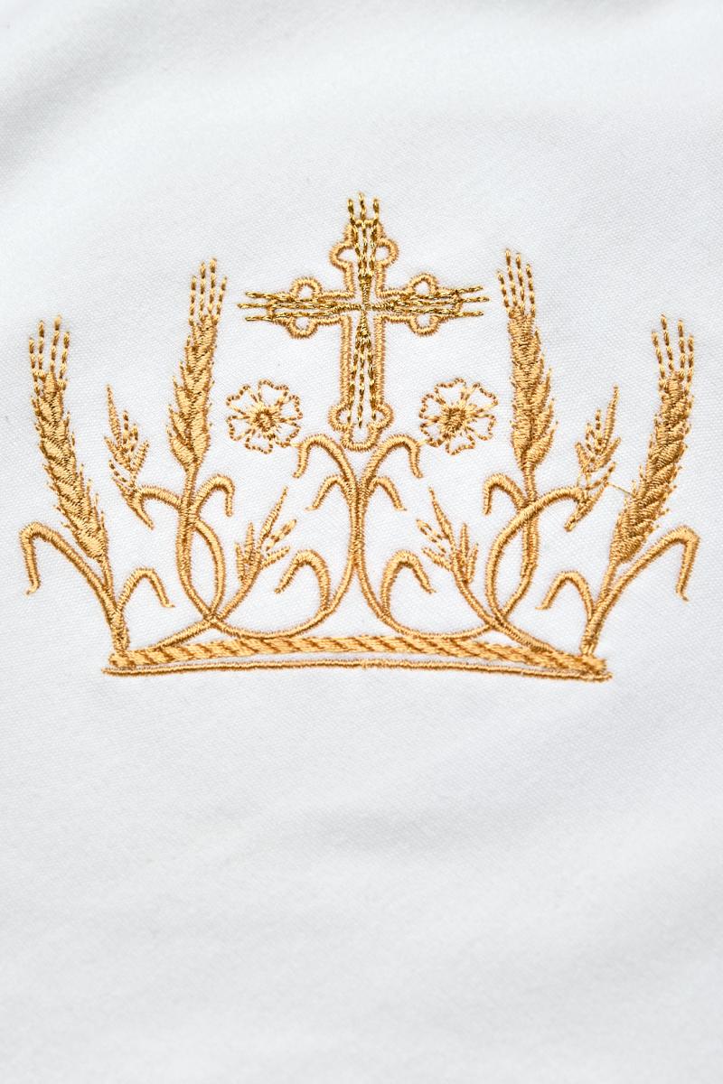 Крижма для хрещення молочного кольору "Золоті колоски" фото 3