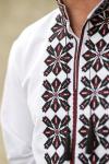 Чоловіча вишиванка з білого домотканого полотна "Вірність" від ТМ КАЛИНА фото 2
