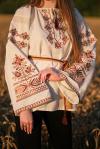 Жіноча лляна  вишиванка з широким рукавом від ТМ КАЛИНА фото 5